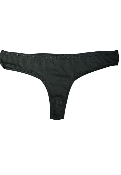 Chiloti Dama, Tanga ,Culoare Negru, Engros
